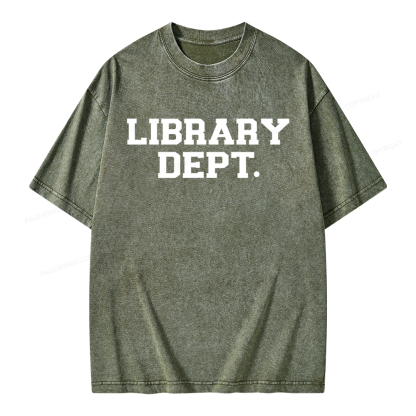 Pagewings Library Dept Unisex Washed T-shirt