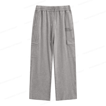 Pagewings Read Books Drink Coffee Dismantle Systems of Oppression Unisex Washed Cargo Sweatpants
