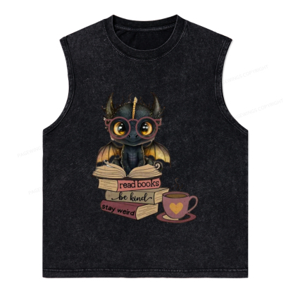 Pagewings Fourth Wing Dargon Unisex Washed Tank Top