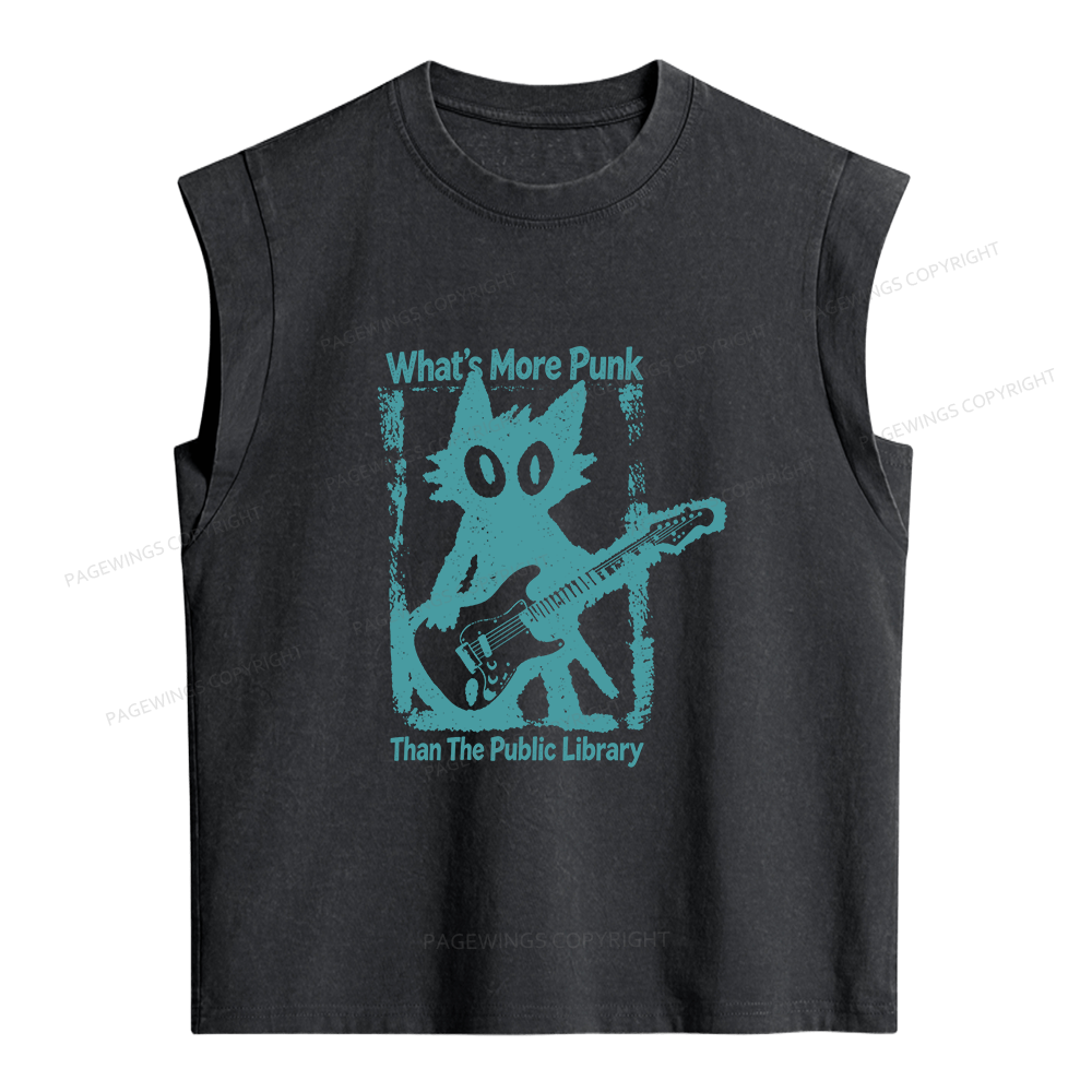 Pagewings What’s More Punk Than The Public Library Women's Washed Tank Top