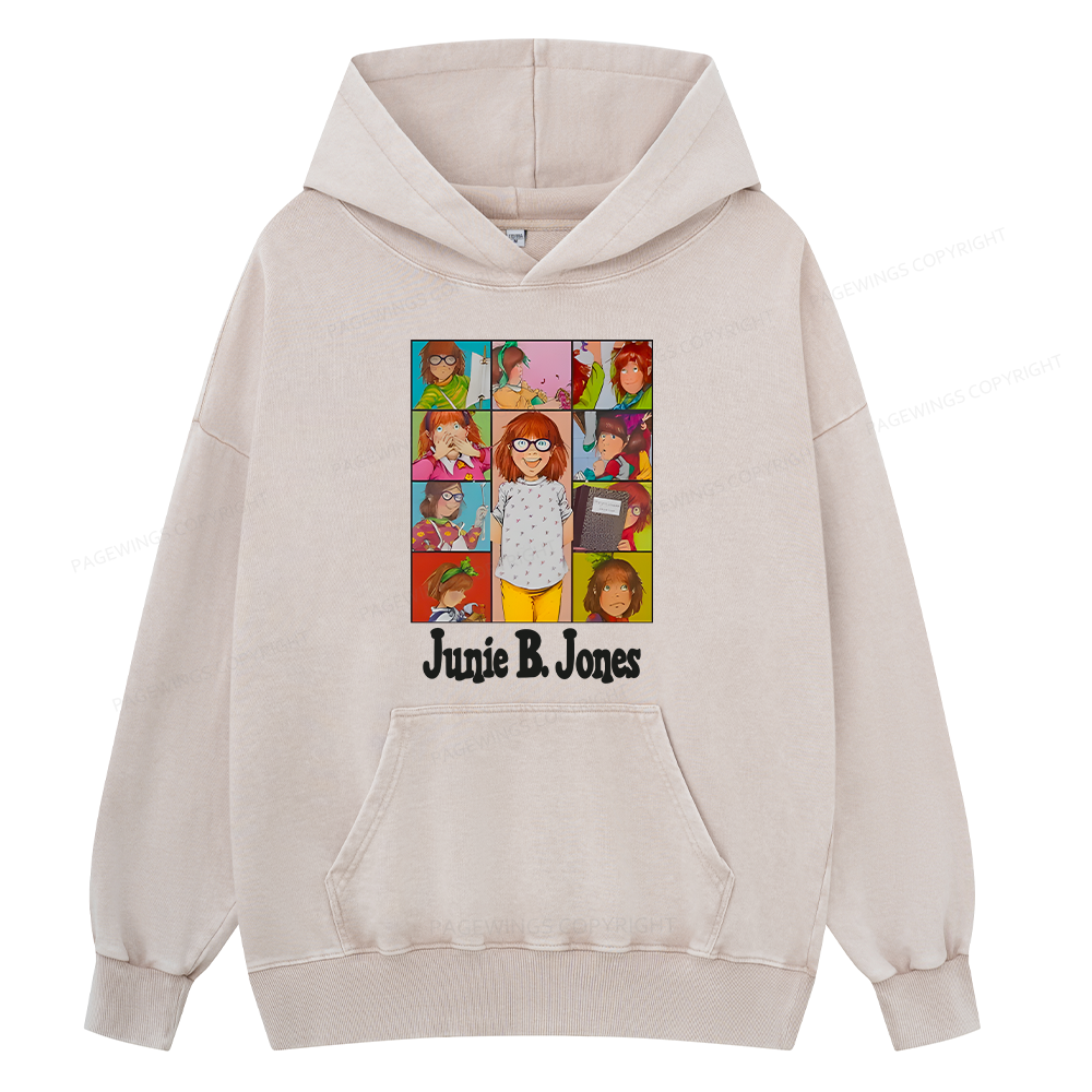 Pagewings Junie B Jones Unisex Washed Hoodie
