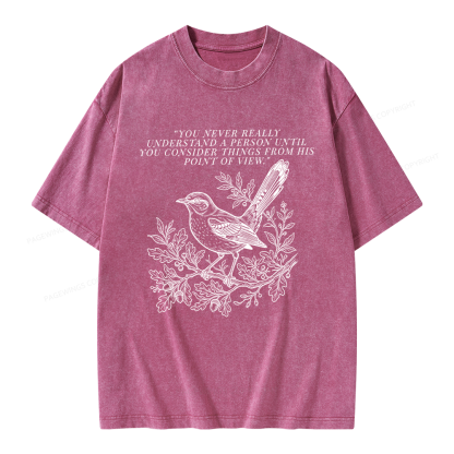 Pagewings Book Quote Unisex Washed T-shirt