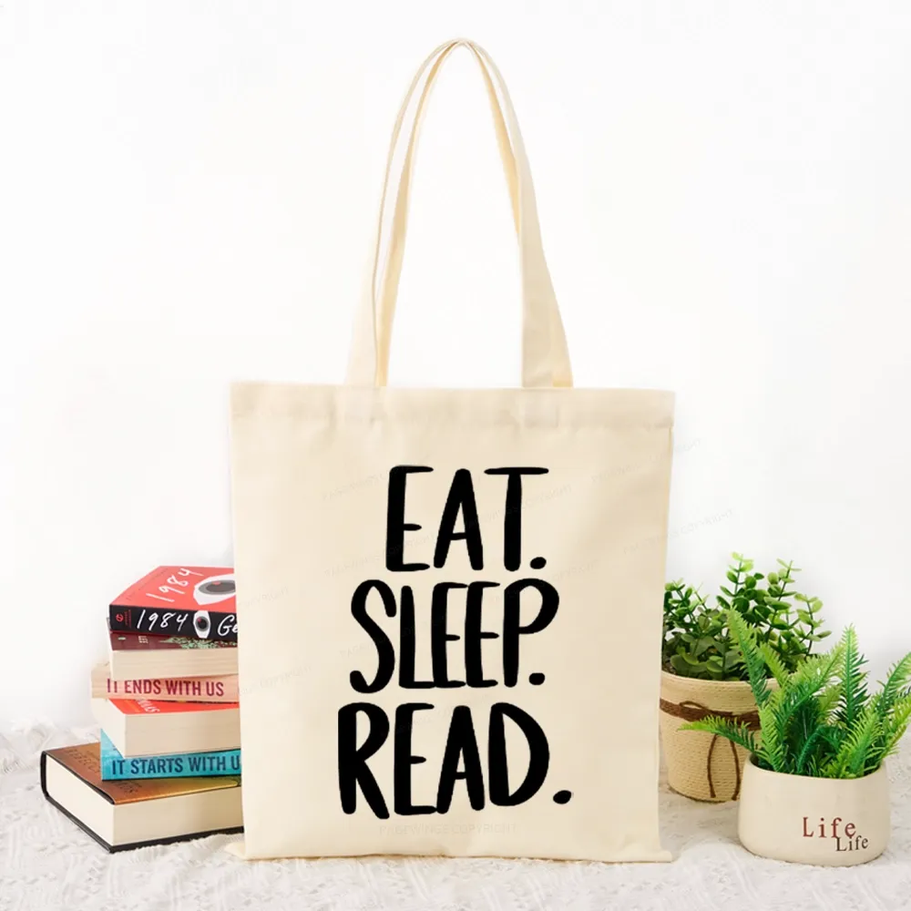 Pagewings Eat Sleep Read Tote Bag
