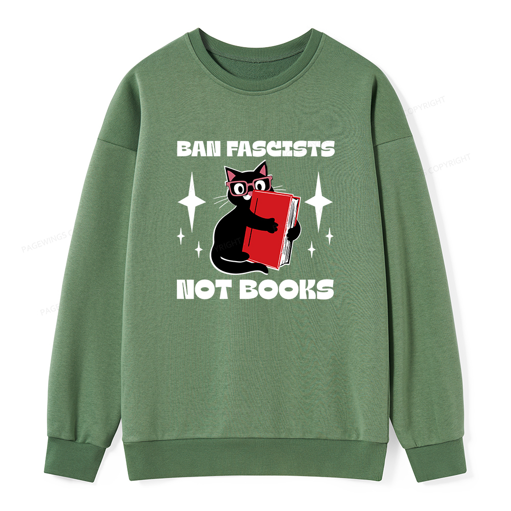 Pagewings Ban Fascists Not Books Unisex Classic Sweatshirt