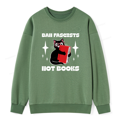 Pagewings Ban Fascists Not Books Unisex Classic Sweatshirt