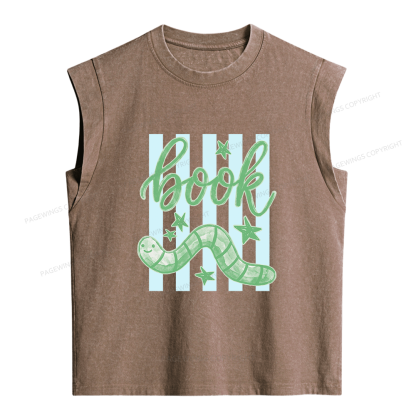 Pagewing Reading Lover Women's Washed Tank Top