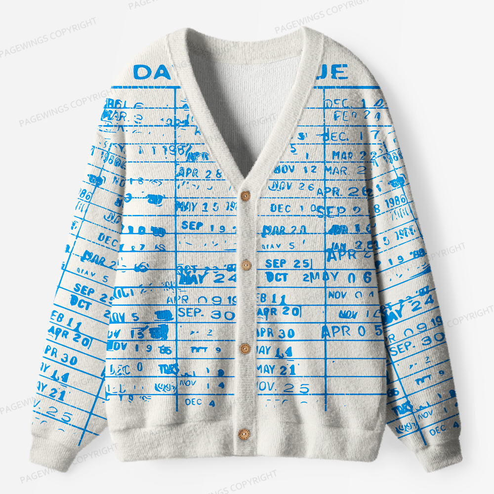 Pagewings Library Card Unisex Ugly Cardigan Sweaters