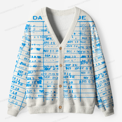 Pagewings Library Card Unisex Ugly Cardigan Sweaters