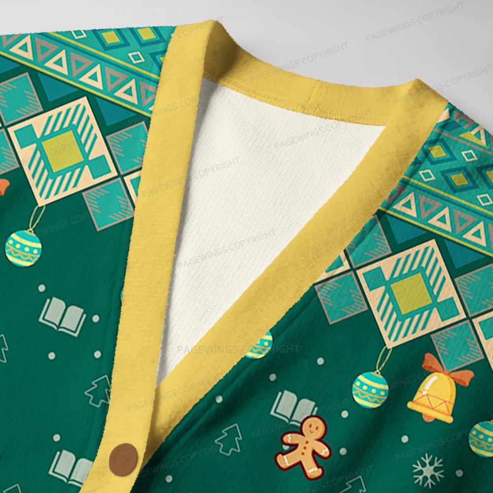 Pagewings I Love Books Unisex Ugly Cardigan Sweaters