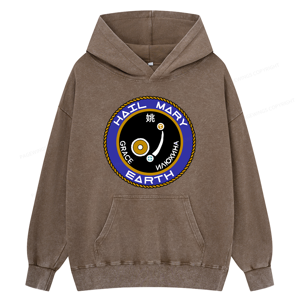 Pagewings Mission Patch Unisex Washed Hoodie
