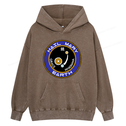 Pagewings Mission Patch Unisex Washed Hoodie