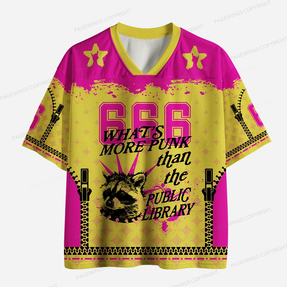 Pagewings What's More Punk Than The Public Library Unisex Mesh Jersey