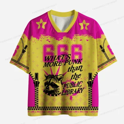 Pagewings What's More Punk Than The Public Library Unisex Mesh Jersey