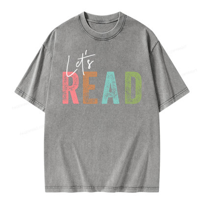 Pagewings Let's Read Unisex Washed T-shirt