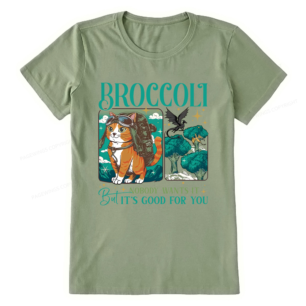 Pagewings Onyx Storm Broccoli Cat Unisex Classic T-shirt