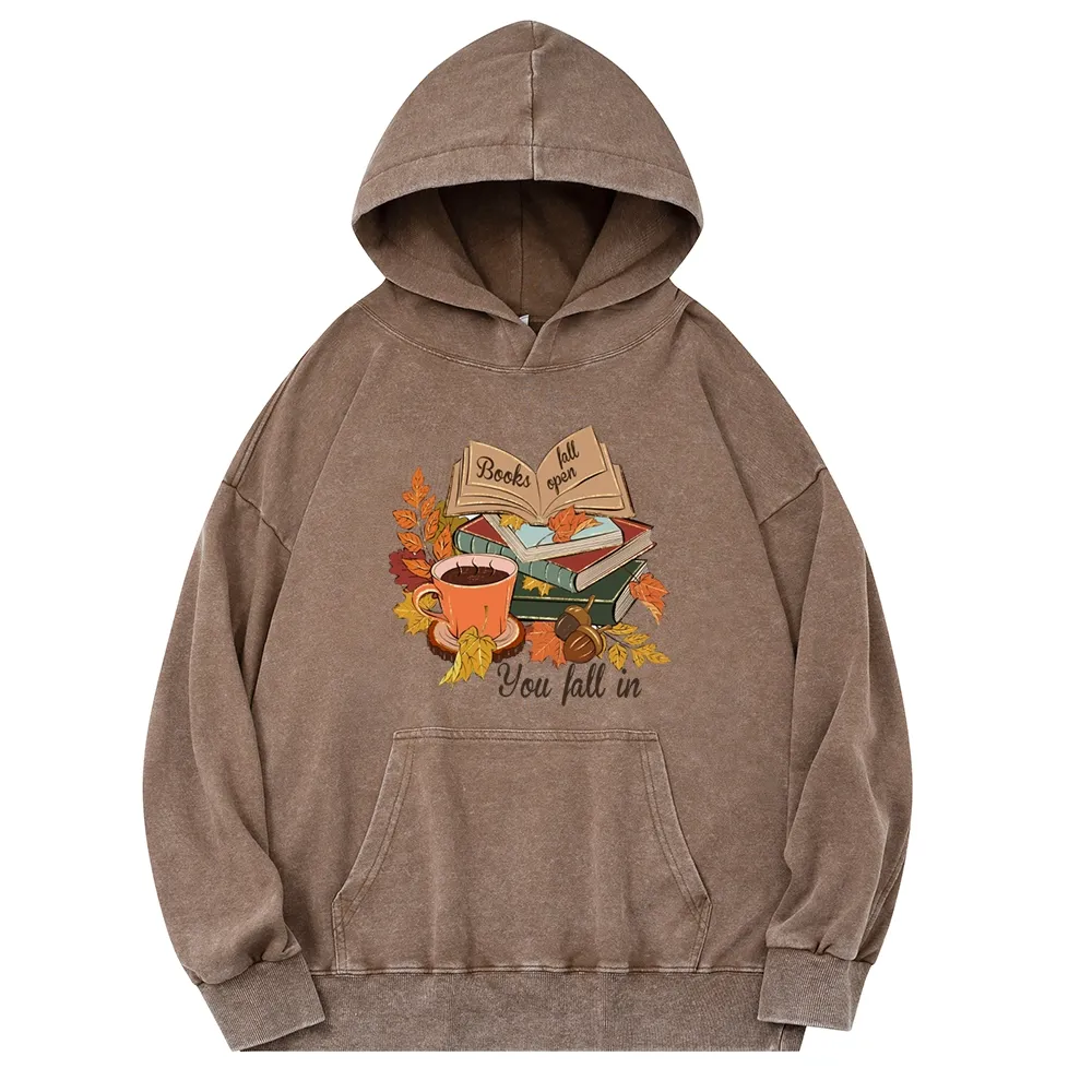 Pagewings Thanksgiving You Fall In Unisex Washed Hoodie