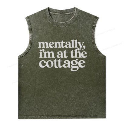 Pagewings At The Cottage Unisex Washed Tank Top