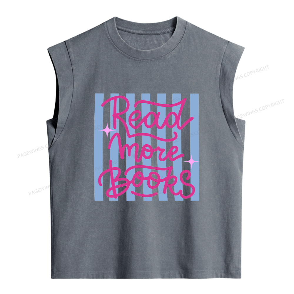 Pagewings Read More Books Women's Washed Tank Top