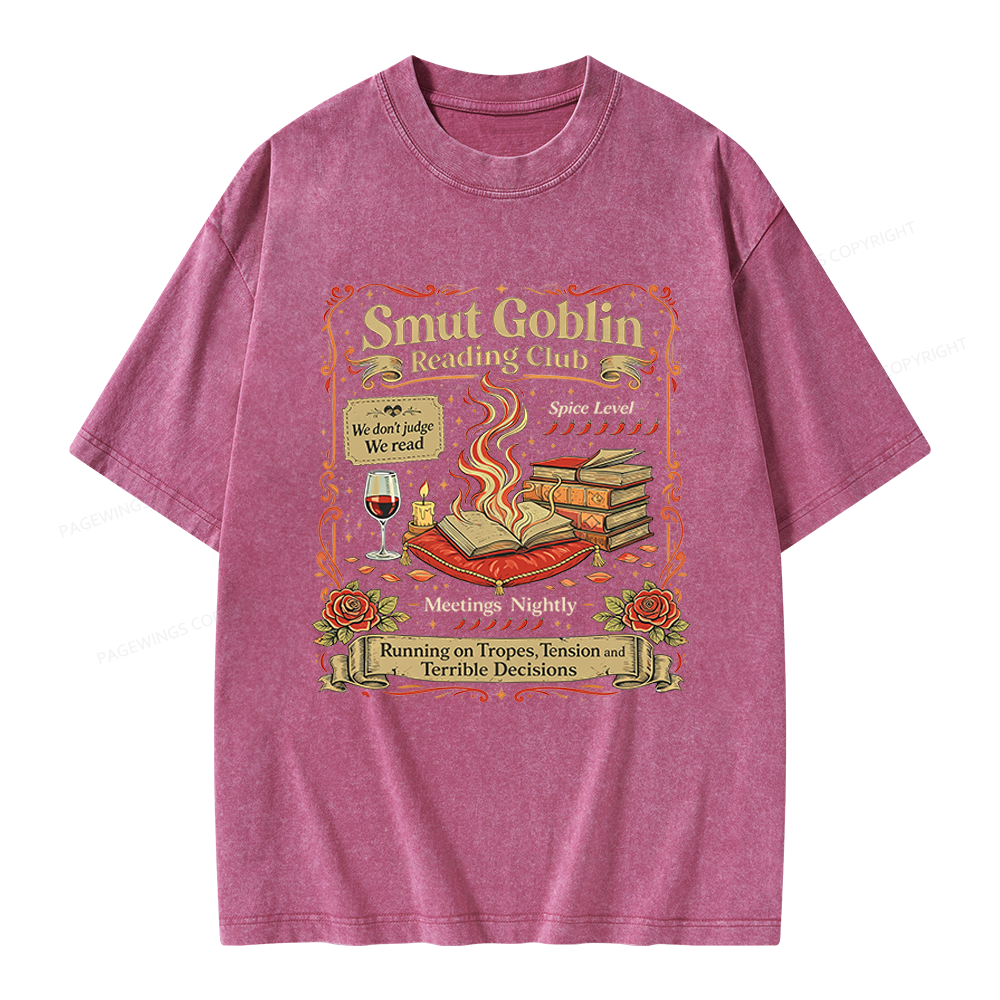 Pagewings Smut Goblin Unisex Washed T-shirt