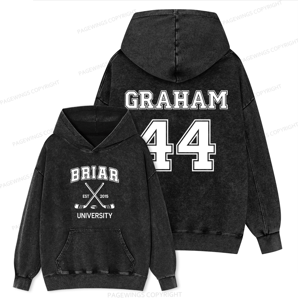 Pagewings Hockey Romance Unisex Washed Hoodie