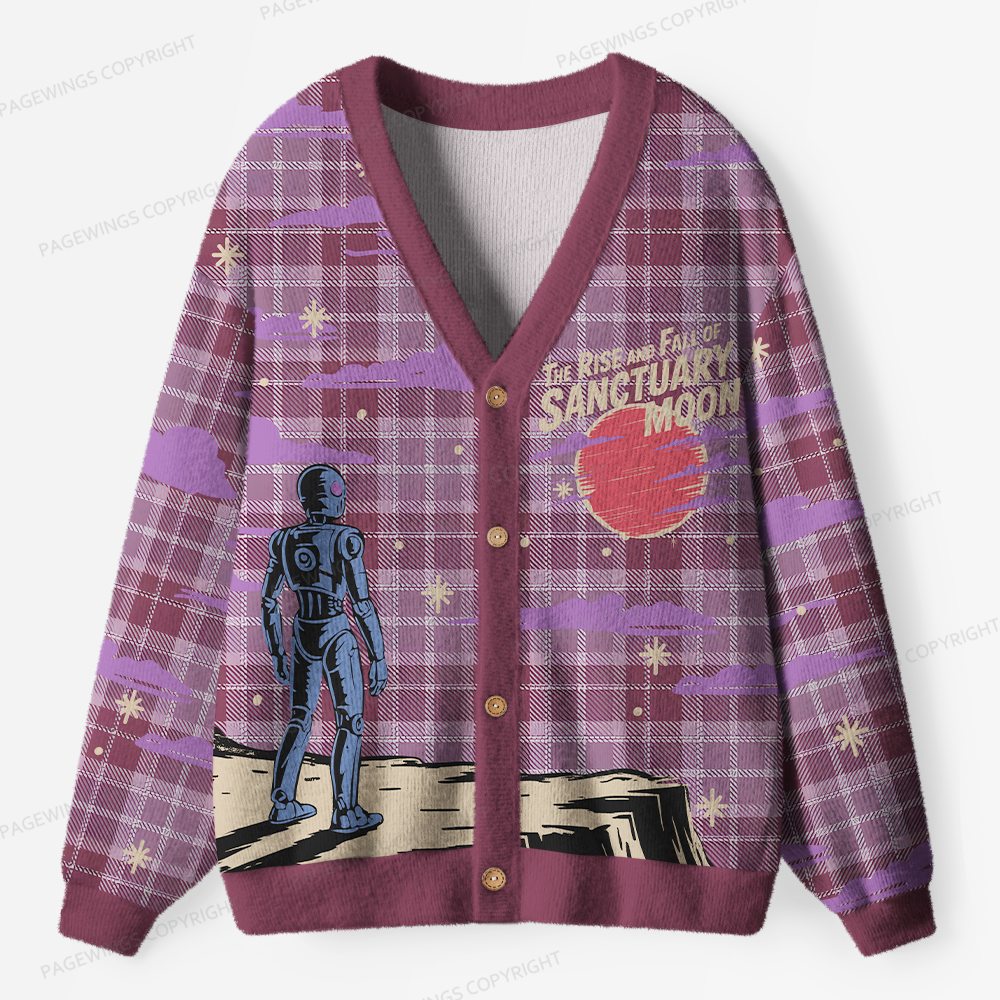 Pagewings The Rise And Fall Of Sanctuary Moon Unisex Ugly Cardigan Sweaters