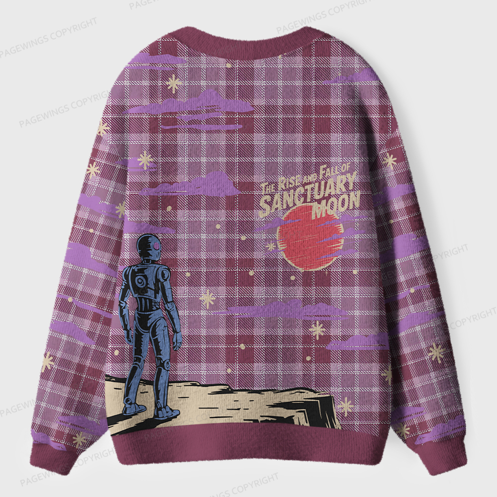 Pagewings The Rise And Fall Of Sanctuary Moon Unisex Ugly Cardigan Sweaters