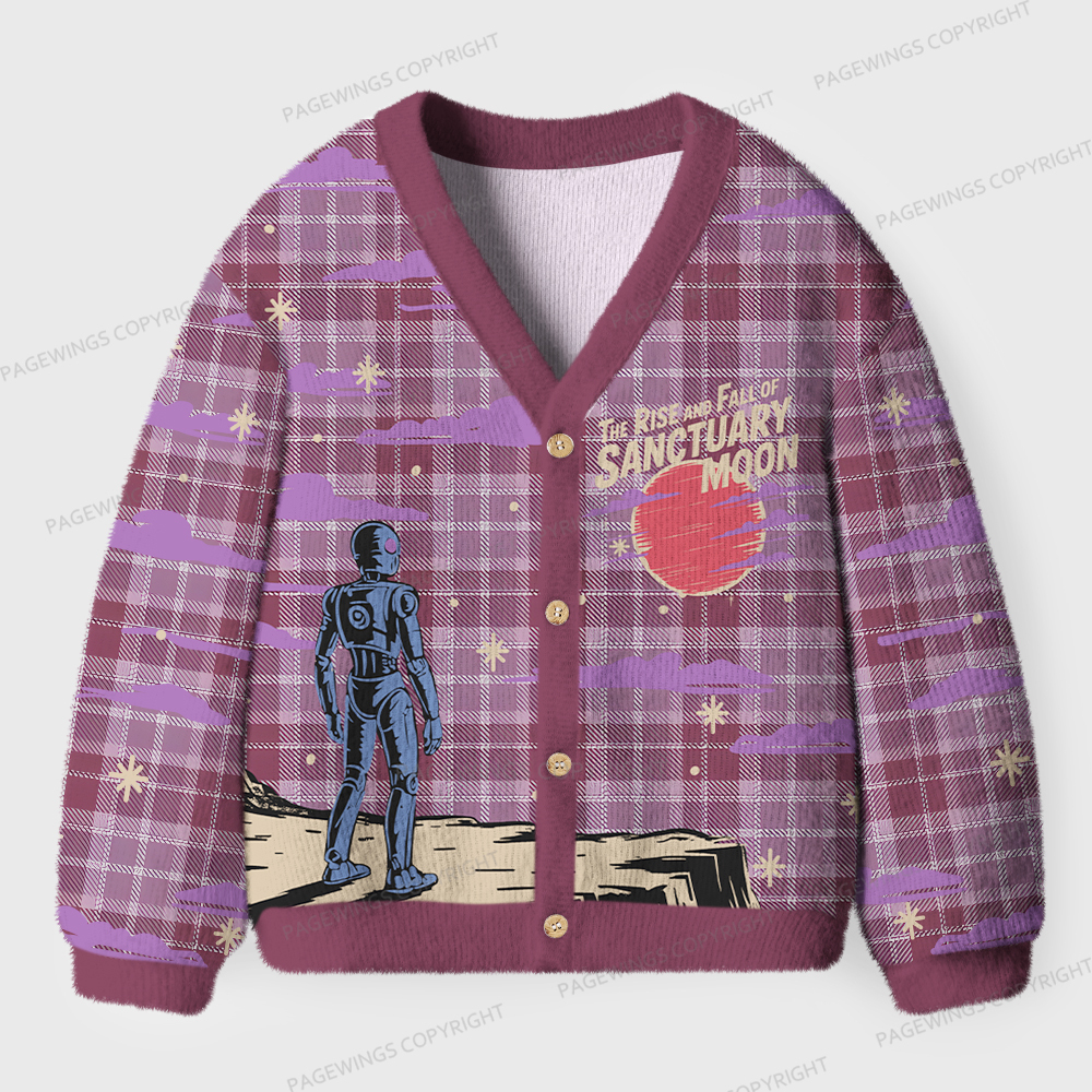 Pagewings The Rise And Fall Of Sanctuary Moon Unisex Ugly Cardigan Sweaters