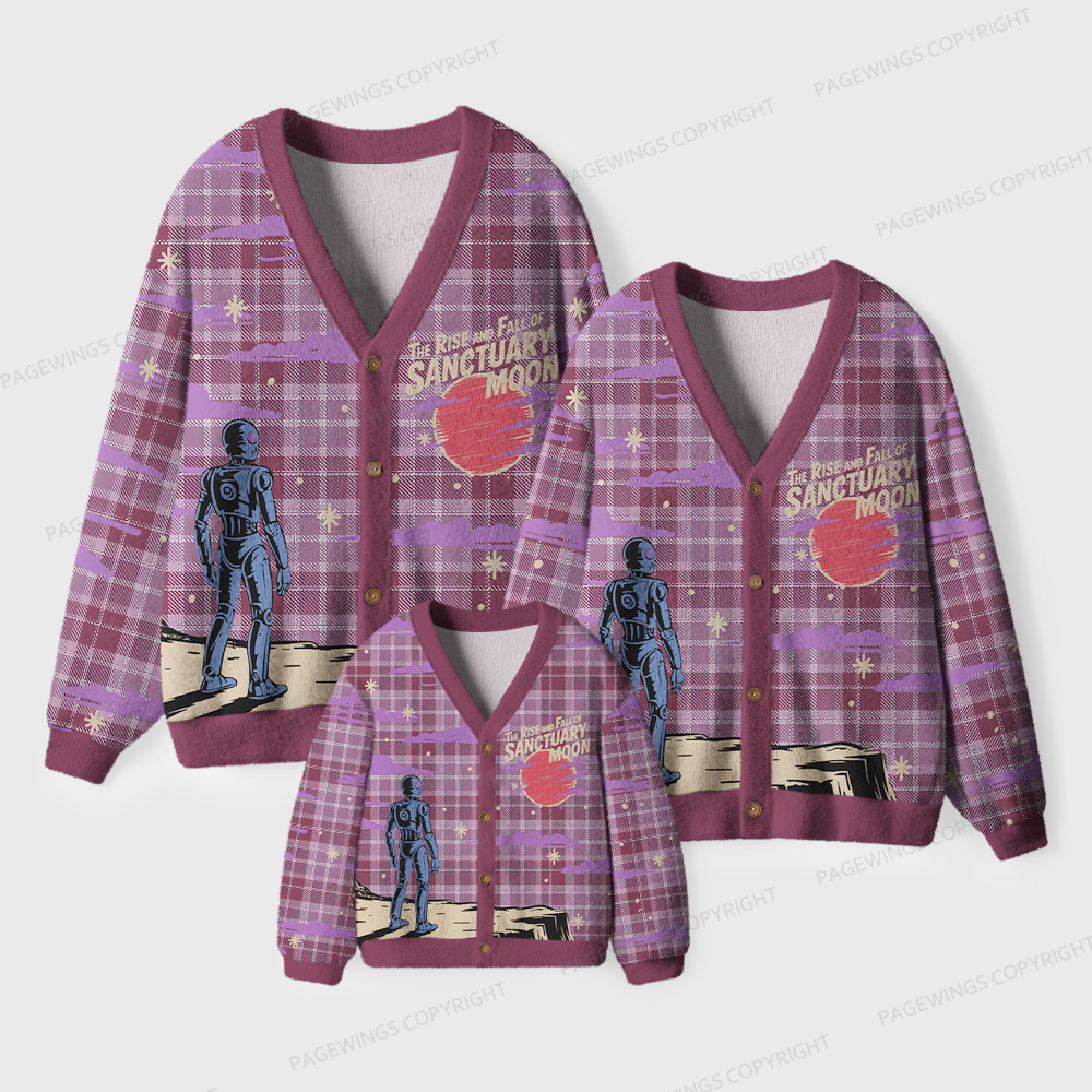 Pagewings The Rise And Fall Of Sanctuary Moon Unisex Ugly Cardigan Sweaters