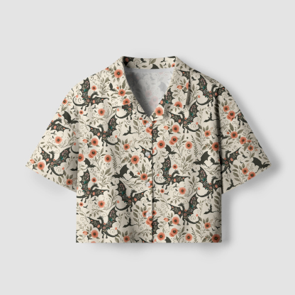 Pagewings Fantasy Books Dragons Women's Camp Shirt