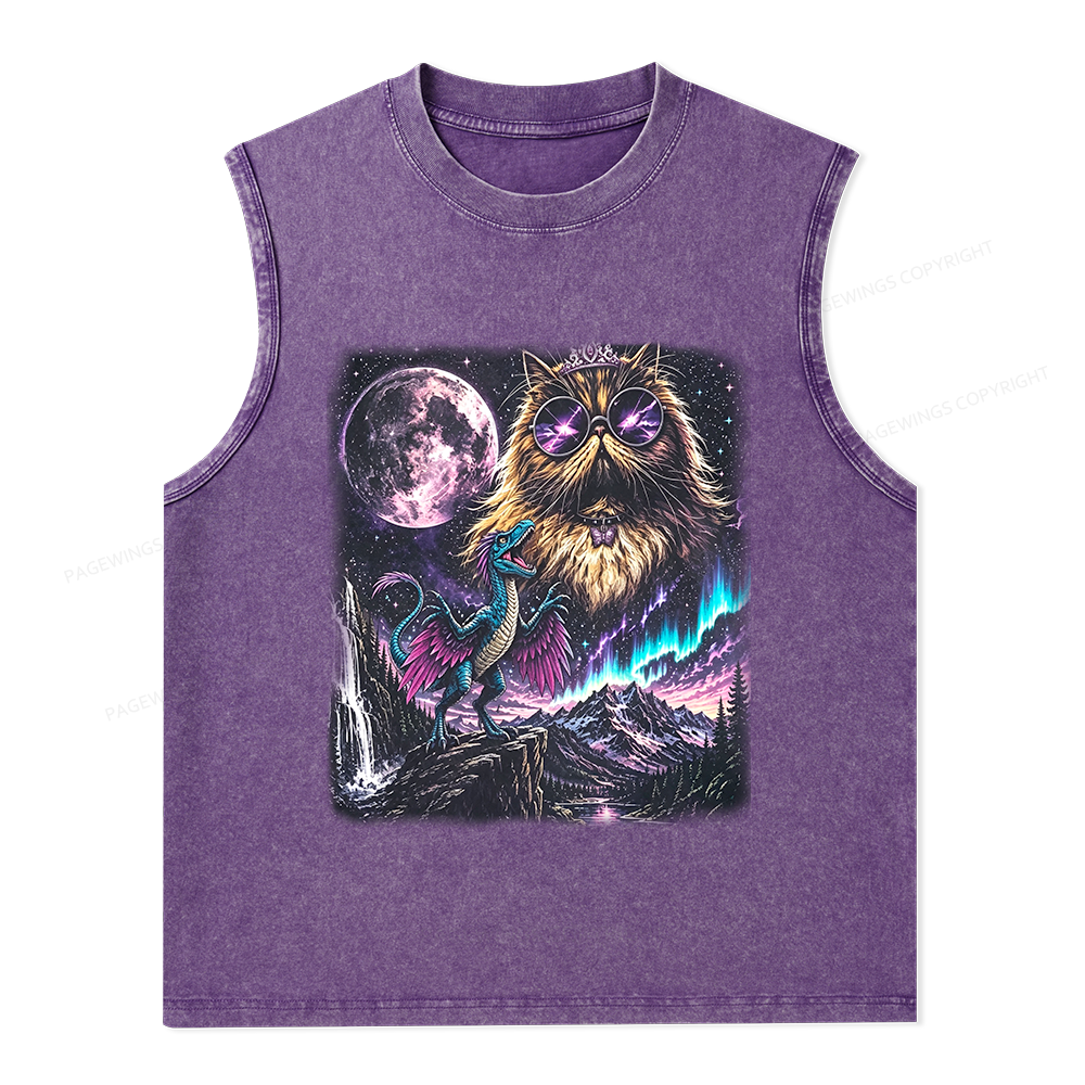 Pagewings Sci Fi Books Lover Unisex Washed Tank Top
