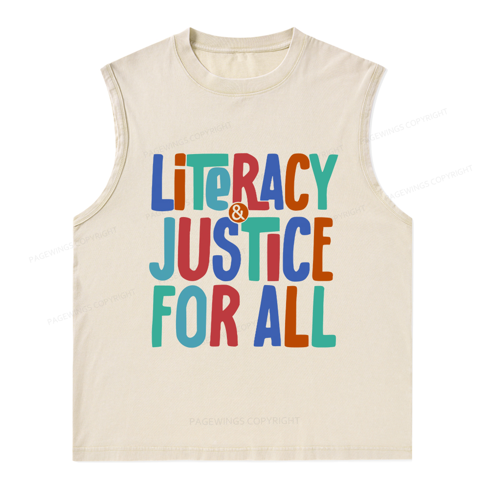 Pagewings Reading Book Club Shirt Unisex Washed Tank Top