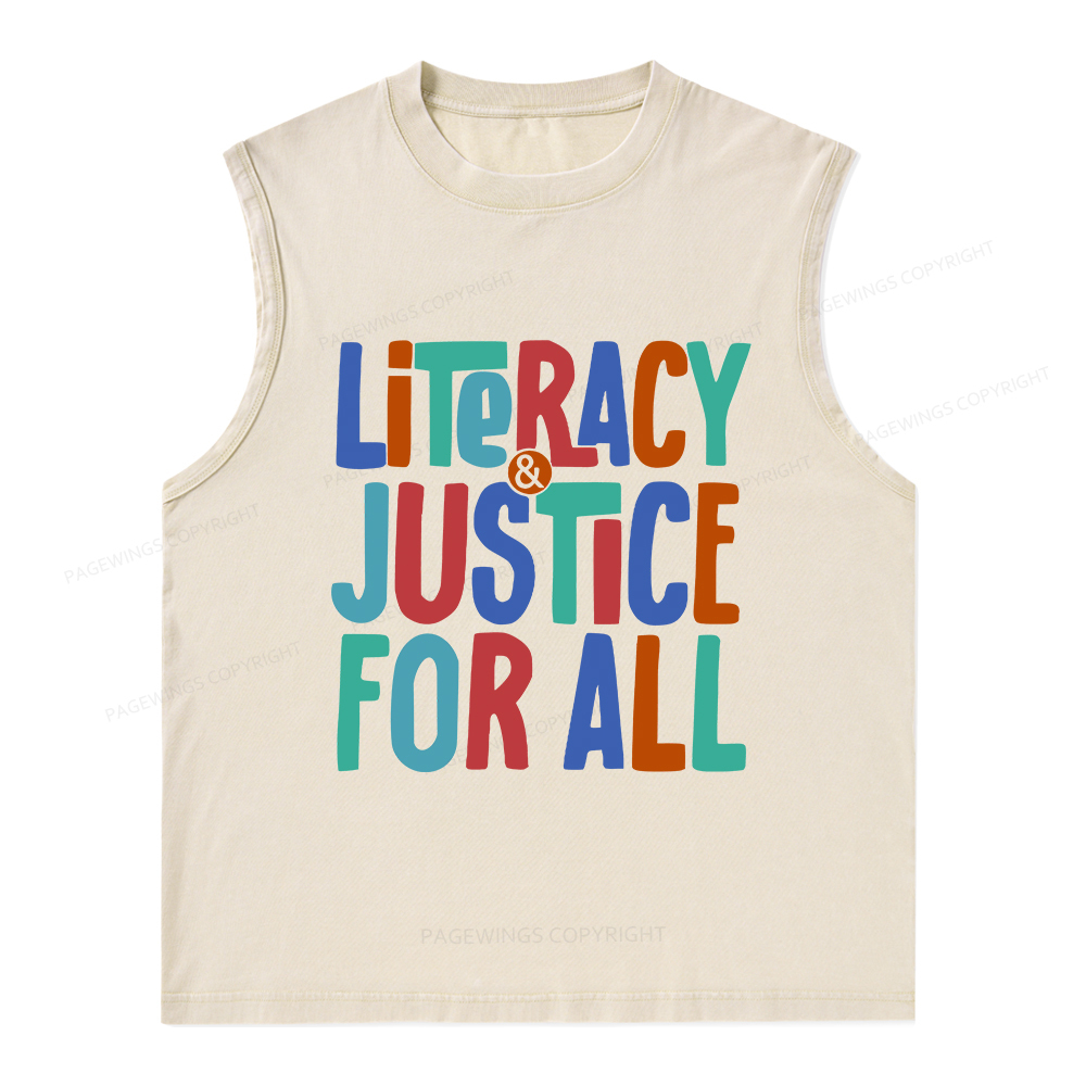Pagewings Reading Book Club Shirt Unisex Washed Tank Top
