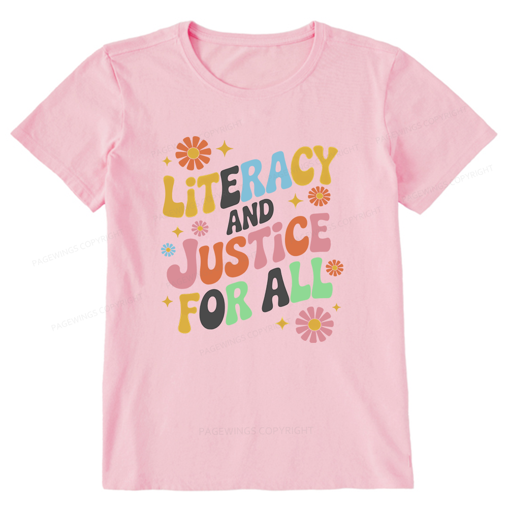 Pagewings Literacy And Justice For All Unisex Classic T-shirt
