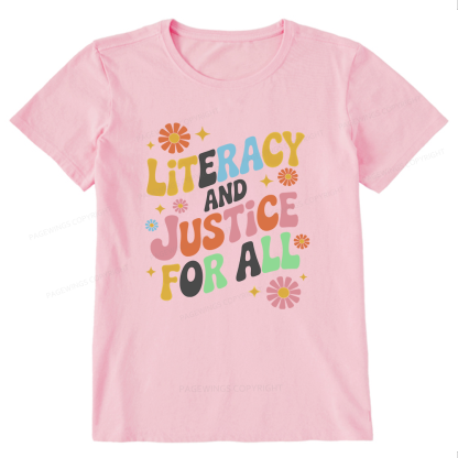 Pagewings Literacy And Justice For All Unisex Classic T-shirt
