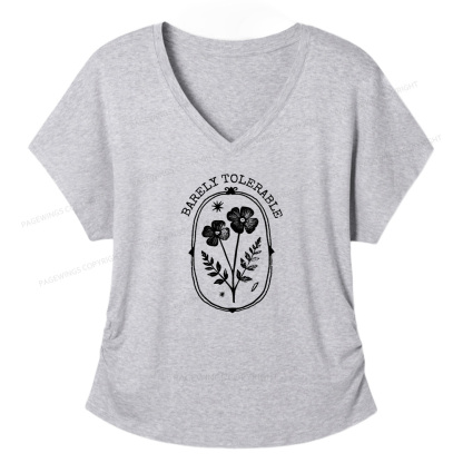 Pagewings Barely Tolerable Soft Women's Modal V-neck T-shirt
