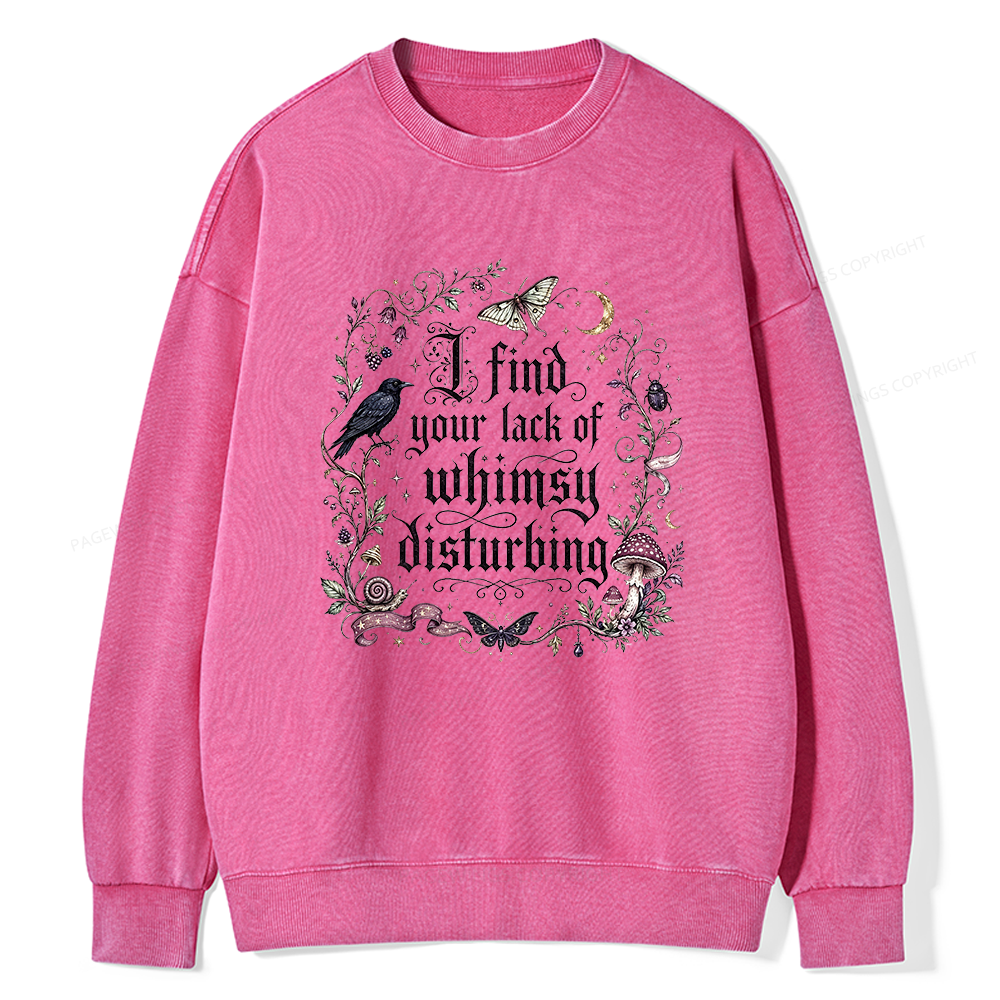 Pagewings Lack of Whimsy Unisex Washed Sweatshirt