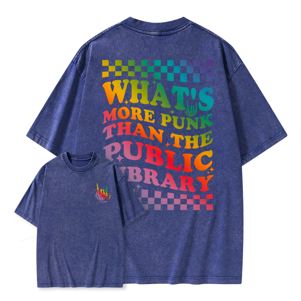 Pagewings What's More Punk Than The Public Library Unisex Washed T-shirt