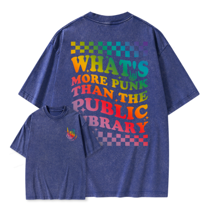 Pagewings What's More Punk Than The Public Library Unisex Washed T-shirt