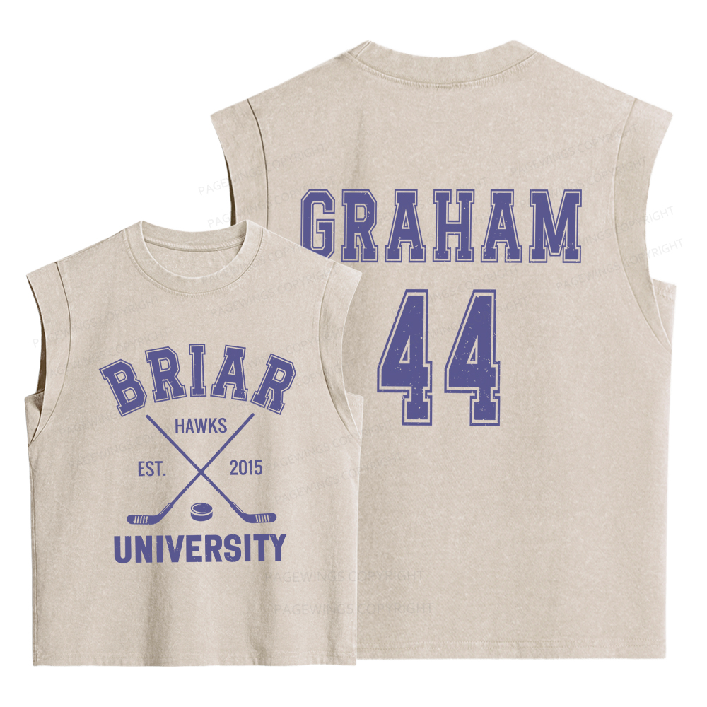 Pagewings Hockey Romance  Women's Washed Tank Top