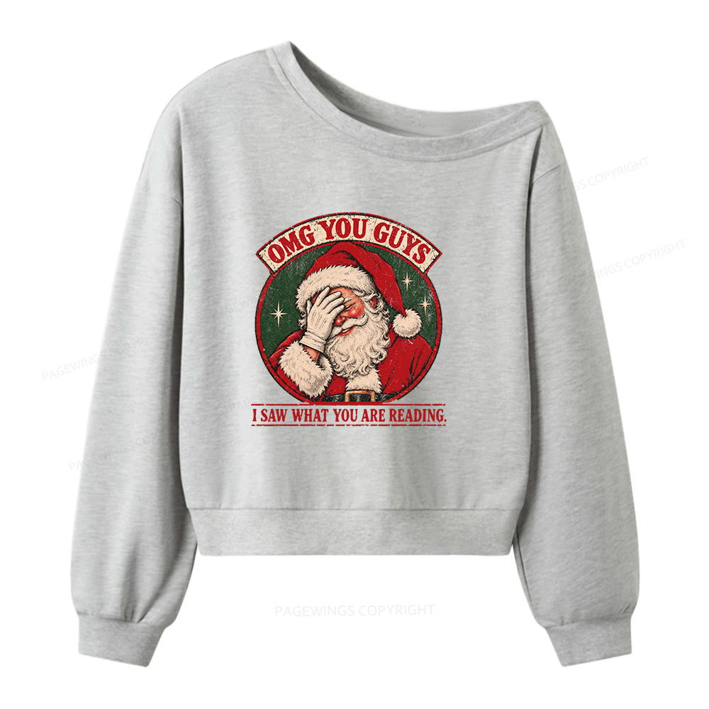 Pagewings Christmas Women Off Shoulder Sweatshirt