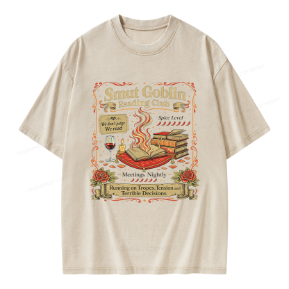 Pagewings Smut Goblin Unisex Washed T-shirt