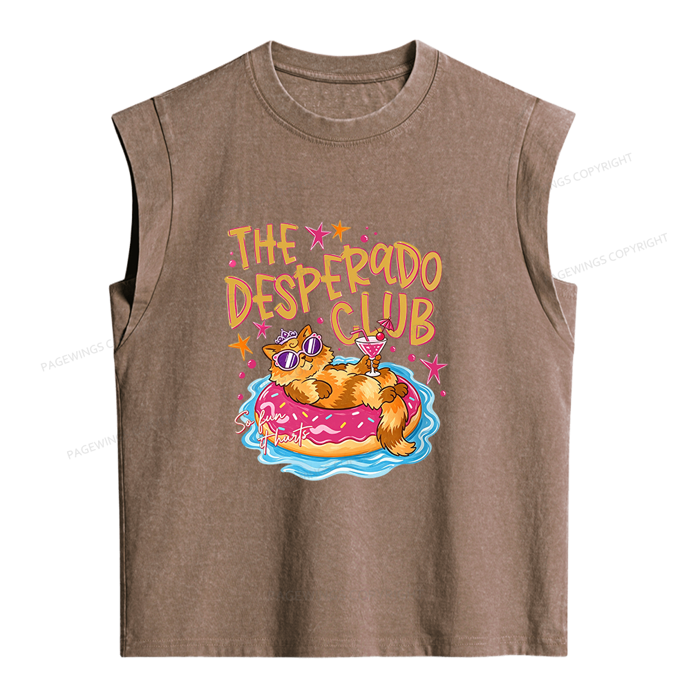 Pagewings Summer Bookish Women's Washed Tank Top