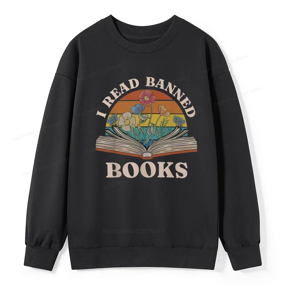 Pagewings I Read Banned Books Unisex Classic Sweatshirt