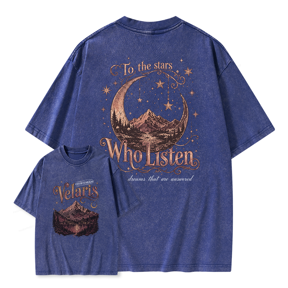 Pagewings Fantasy Bookish Unisex Washed T-shirt