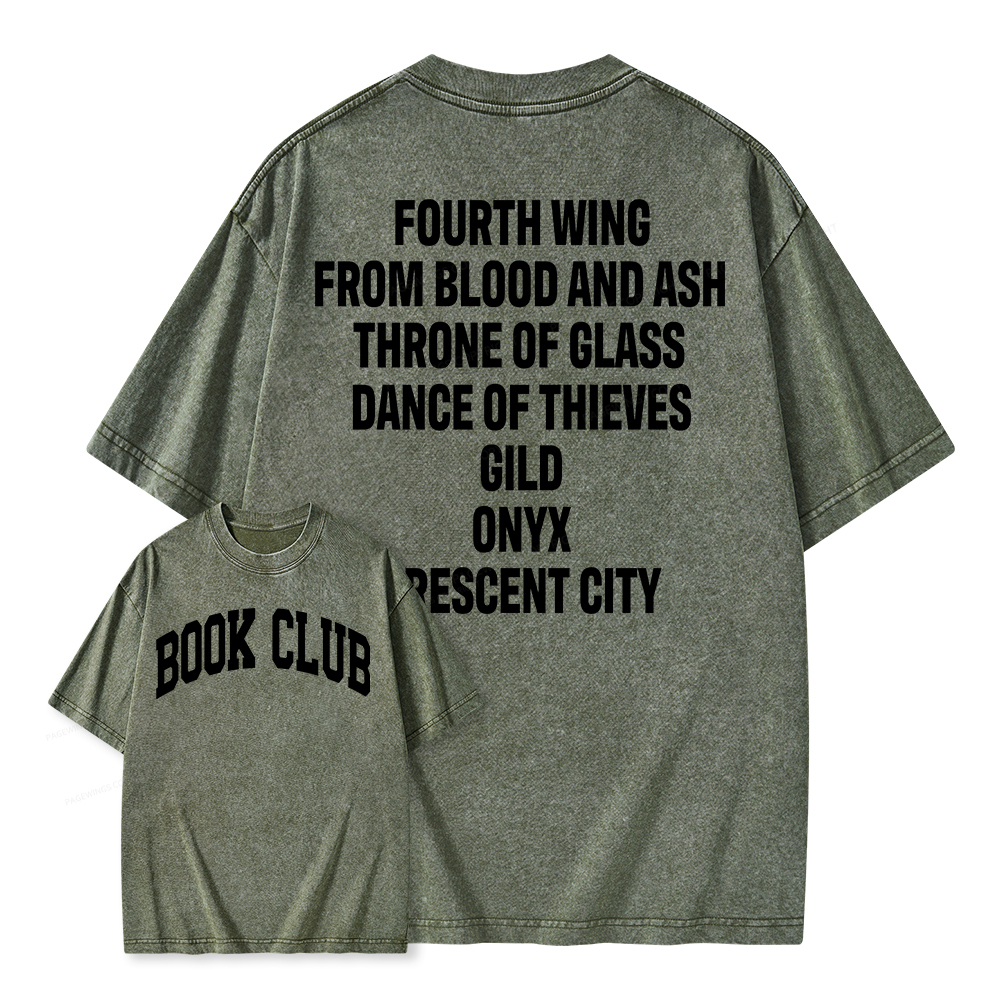 Pagewings Personalized Book Club Unisex Washed T-shirt