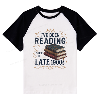 Pagewings Vintage Reading Since Late 1900s Raglan T-shirt