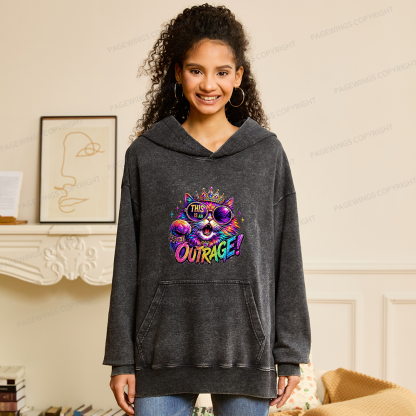 Pagewings Sci-Fi Book Lover Unisex Washed Hoodie