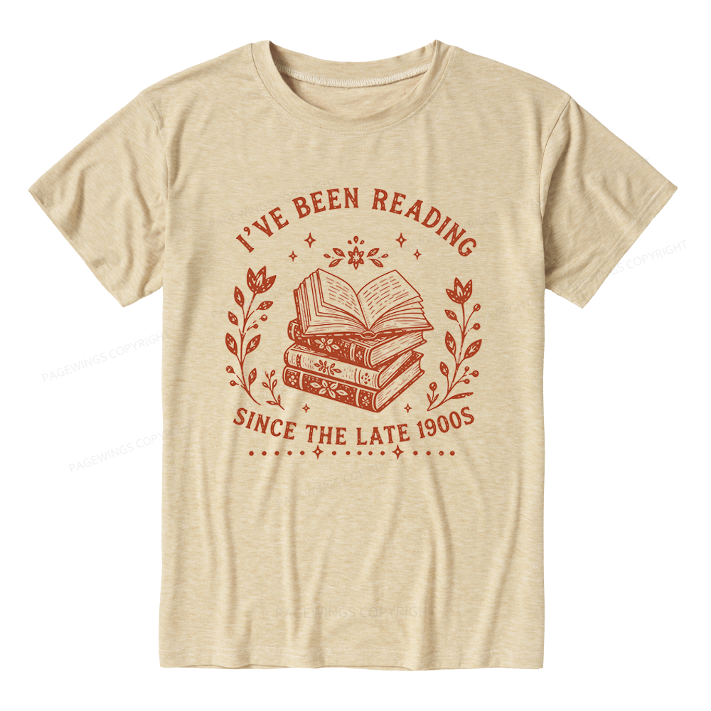 Pagewings I’ve Been Reading Since The Late 1900s Unisex Heather T-Shirt
