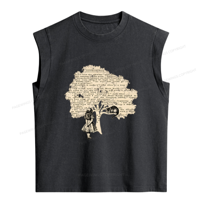 Pagewings Vintage Book Women's Washed Tank Top