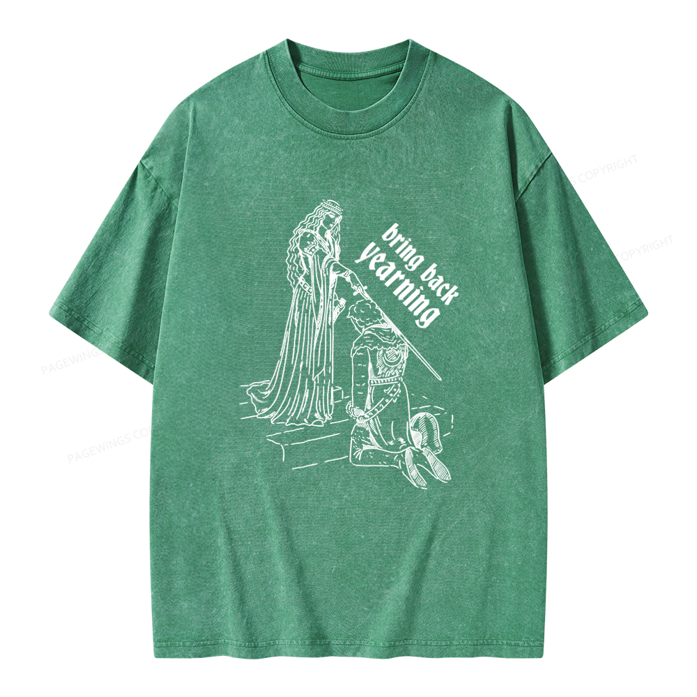 Pagewings Romance Knightcore Unisex Washed T-shirt